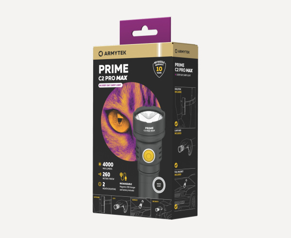 Фонарь ArmyTek Prime C2 Pro Max (Холодный; 4000 люмен)